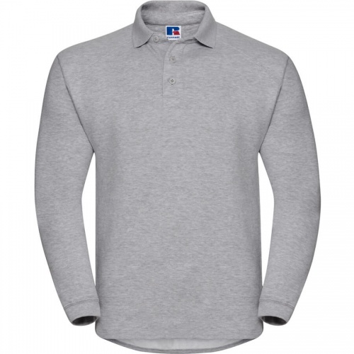 Russell 012M Heavy Duty Three Button Collar Sweatshirt 80% Ringspun Cotton 20% Polyester 300gsm